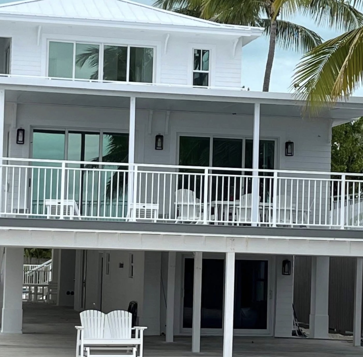 Florida home with impact windows and railings